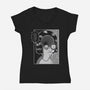 Downward Spiral-Womens-V-Neck-Tee-Jorgetiradoart