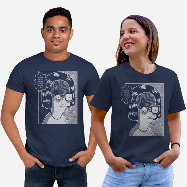 Downward Spiral-Unisex-Basic-Tee-Jorgetiradoart