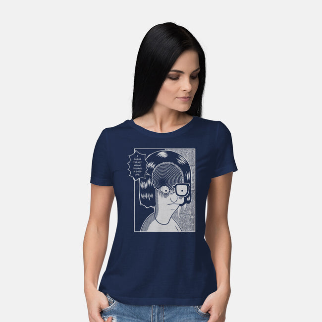 Downward Spiral-Womens-Basic-Tee-Jorgetiradoart