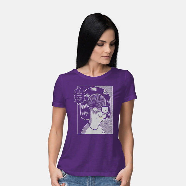 Downward Spiral-Womens-Basic-Tee-Jorgetiradoart