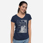 Downward Spiral-Womens-V-Neck-Tee-Jorgetiradoart
