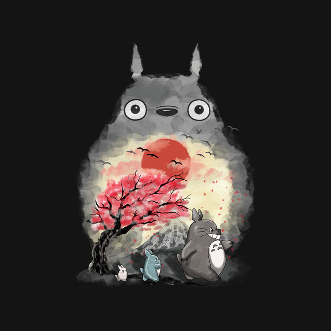 Totoro Japan Cherry Blossom-Womens-Fitted-Tee-JamesQJO