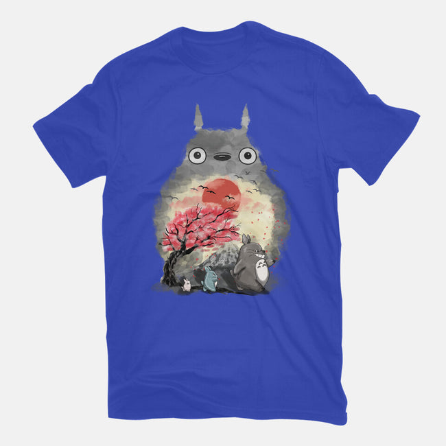 Totoro Japan Cherry Blossom-Womens-Basic-Tee-JamesQJO