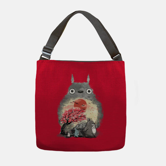 Totoro Japan Cherry Blossom-None-Adjustable Tote-Bag-JamesQJO