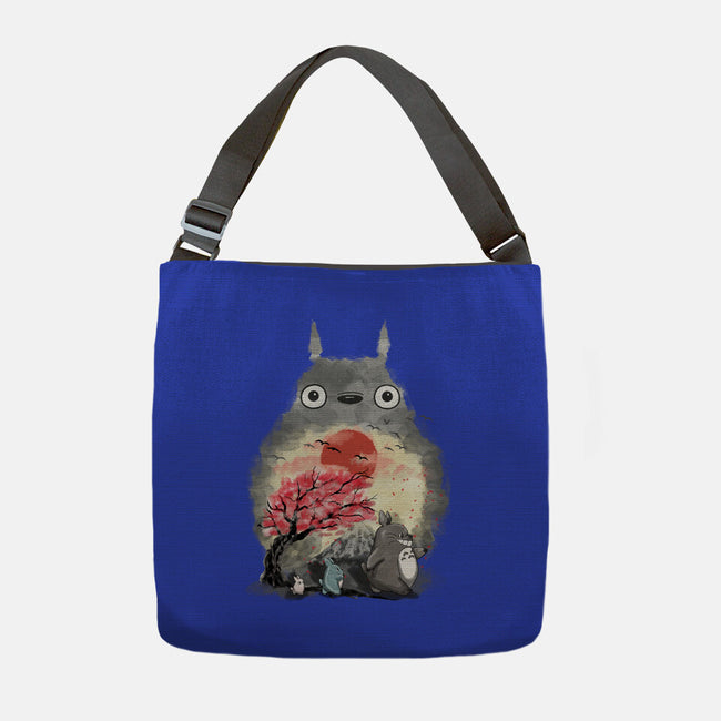 Totoro Japan Cherry Blossom-None-Adjustable Tote-Bag-JamesQJO