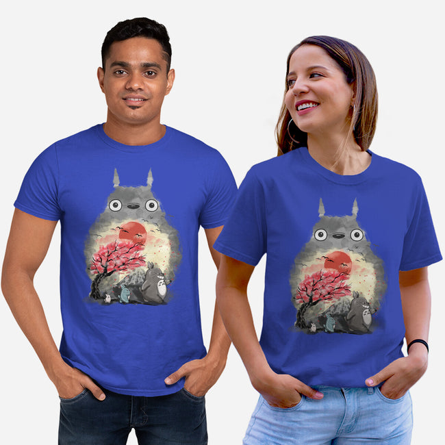 Totoro Japan Cherry Blossom-Unisex-Basic-Tee-JamesQJO