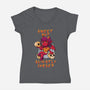 Sweet But Slightly Cursed-Womens-V-Neck-Tee-FunkVampire