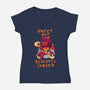 Sweet But Slightly Cursed-Womens-V-Neck-Tee-FunkVampire
