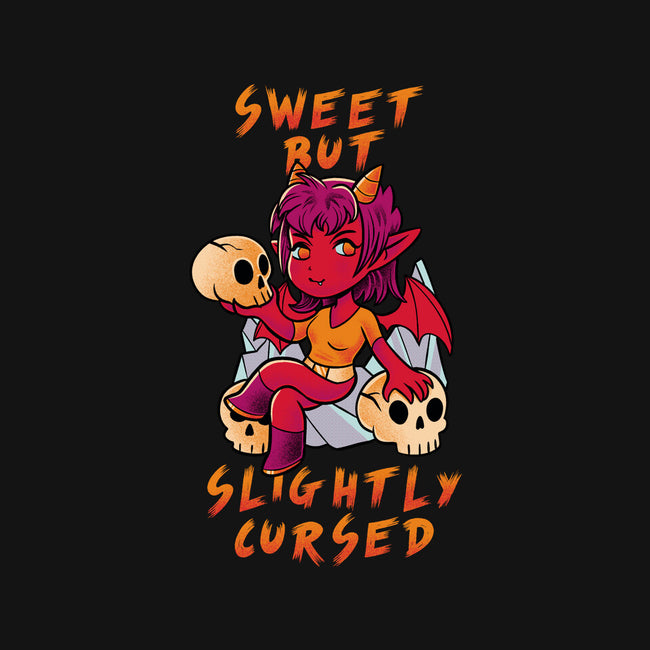 Sweet But Slightly Cursed-Womens-Off Shoulder-Sweatshirt-FunkVampire