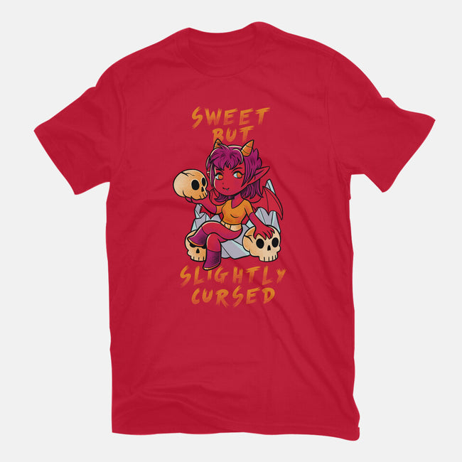 Sweet But Slightly Cursed-Womens-Fitted-Tee-FunkVampire