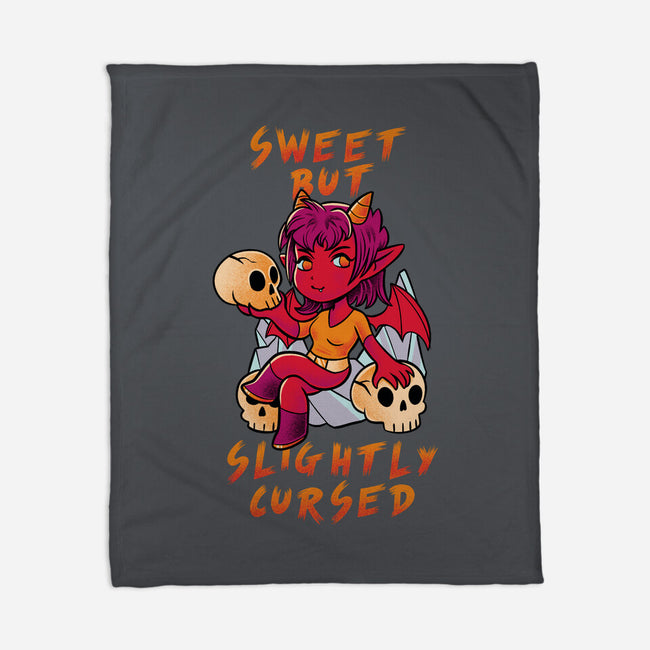 Sweet But Slightly Cursed-None-Fleece-Blanket-FunkVampire