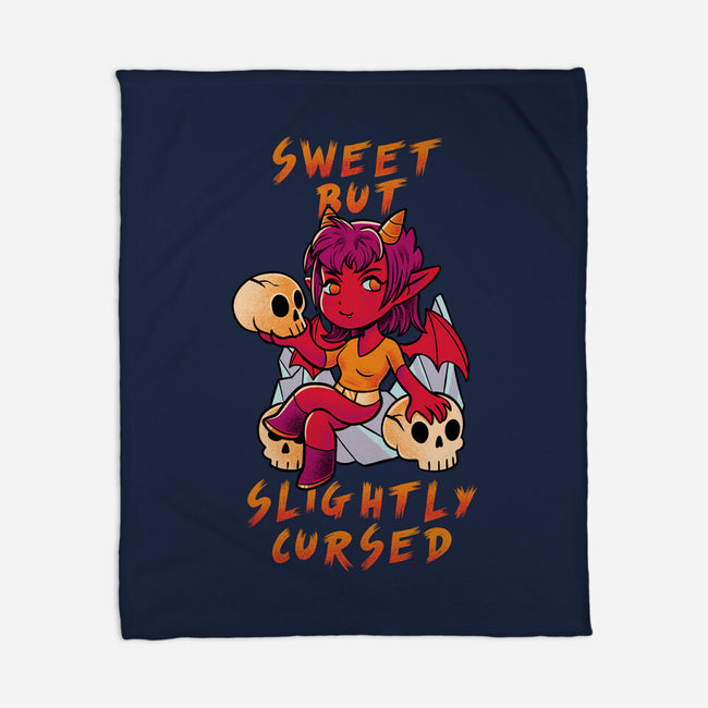 Sweet But Slightly Cursed-None-Fleece-Blanket-FunkVampire