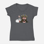 The Killer Rabbit-Womens-V-Neck-Tee-zascanauta