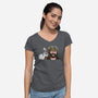 The Killer Rabbit-Womens-V-Neck-Tee-zascanauta