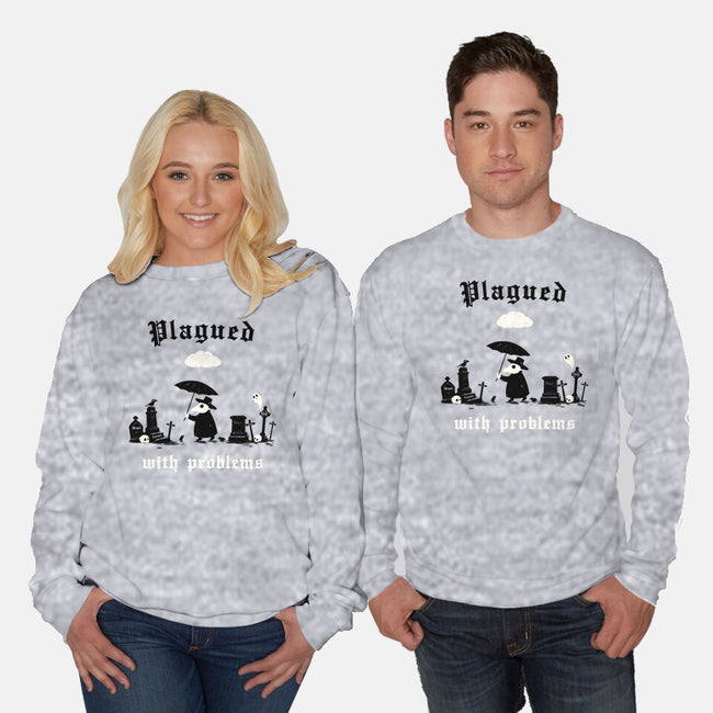 Plagued With Problems-Unisex-Crew Neck-Sweatshirt-Mattania