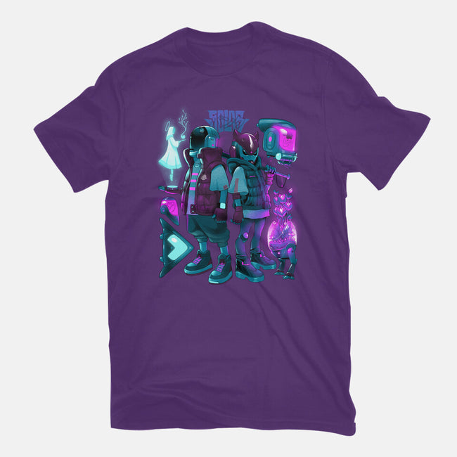 Robots And Faith-Womens-Fitted-Tee-Bruno Mota