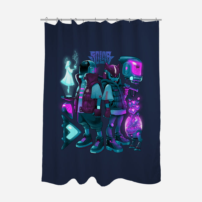 Robots And Faith-None-Polyester-Shower Curtain-Bruno Mota