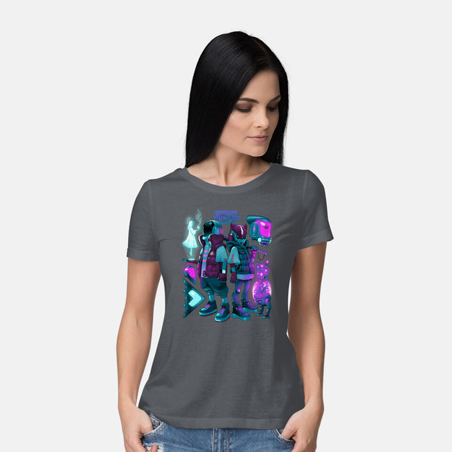 Robots And Faith-Womens-Basic-Tee-Bruno Mota