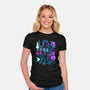 Robots And Faith-Womens-Fitted-Tee-Bruno Mota