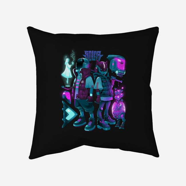 Robots And Faith-None-Removable Cover w Insert-Throw Pillow-Bruno Mota