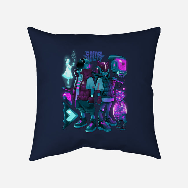 Robots And Faith-None-Removable Cover w Insert-Throw Pillow-Bruno Mota