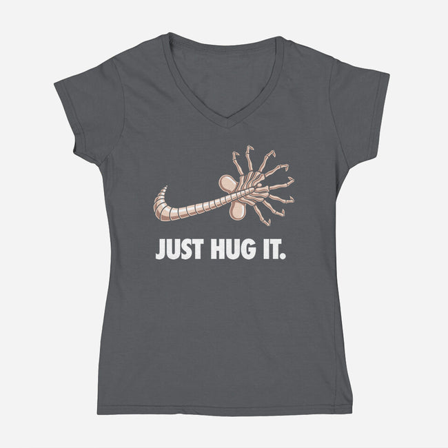 Just Hug It-Womens-V-Neck-Tee-jasesa