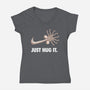 Just Hug It-Womens-V-Neck-Tee-jasesa