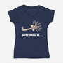 Just Hug It-Womens-V-Neck-Tee-jasesa