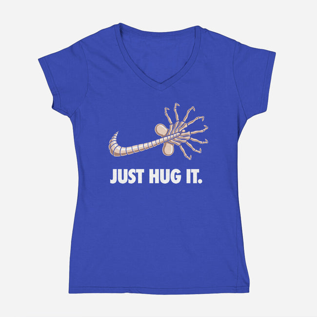 Just Hug It-Womens-V-Neck-Tee-jasesa