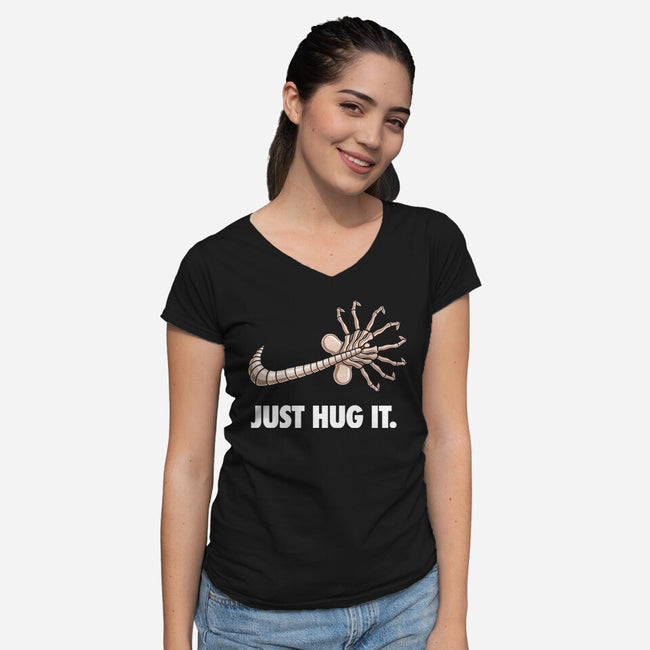 Just Hug It-Womens-V-Neck-Tee-jasesa