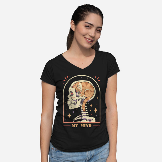 My Mind-Womens-V-Neck-Tee-Zaia Bloom