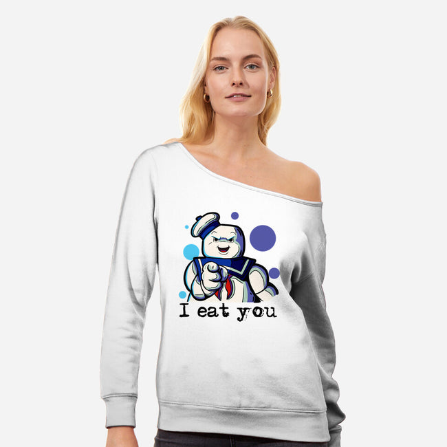 I Eat You-Womens-Off Shoulder-Sweatshirt-nickzzarto