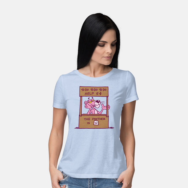 Pink Help-Womens-Basic-Tee-Barbadifuoco