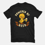Powered By Beer Duck-Womens-Fitted-Tee-worlddominationforcats