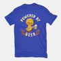 Powered By Beer Duck-Womens-Fitted-Tee-worlddominationforcats