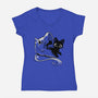Full Feline Alchemist-Womens-V-Neck-Tee-worlddominationforcats