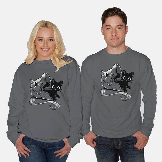 Full Feline Alchemist-Unisex-Crew Neck-Sweatshirt-worlddominationforcats