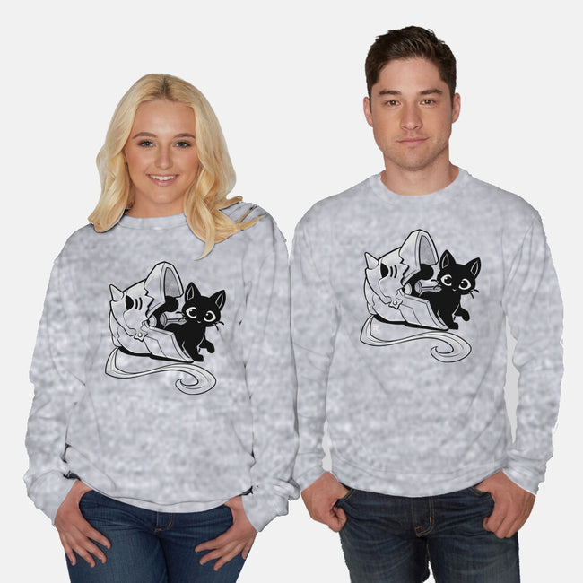 Full Feline Alchemist-Unisex-Crew Neck-Sweatshirt-worlddominationforcats
