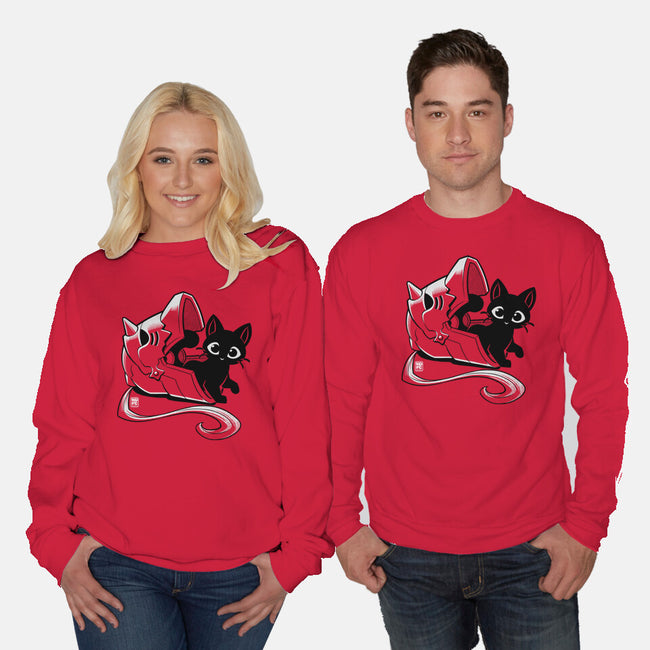 Full Feline Alchemist-Unisex-Crew Neck-Sweatshirt-worlddominationforcats