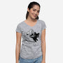 Full Feline Alchemist-Womens-V-Neck-Tee-worlddominationforcats