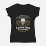One Eyed Demon Cooking Emblem-Womens-V-Neck-Tee-LAGELANTEE
