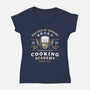 One Eyed Demon Cooking Emblem-Womens-V-Neck-Tee-LAGELANTEE