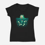 Frog Number One Dad-Womens-V-Neck-Tee-worlddominationforcats