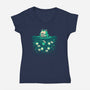 Frog Number One Dad-Womens-V-Neck-Tee-worlddominationforcats