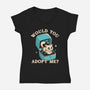 Wold You Adopt Me-Womens-V-Neck-Tee-worlddominationforcats
