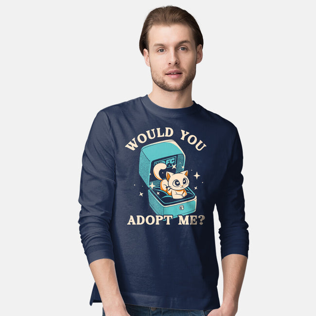 Wold You Adopt Me-Mens-Long Sleeved-Tee-worlddominationforcats