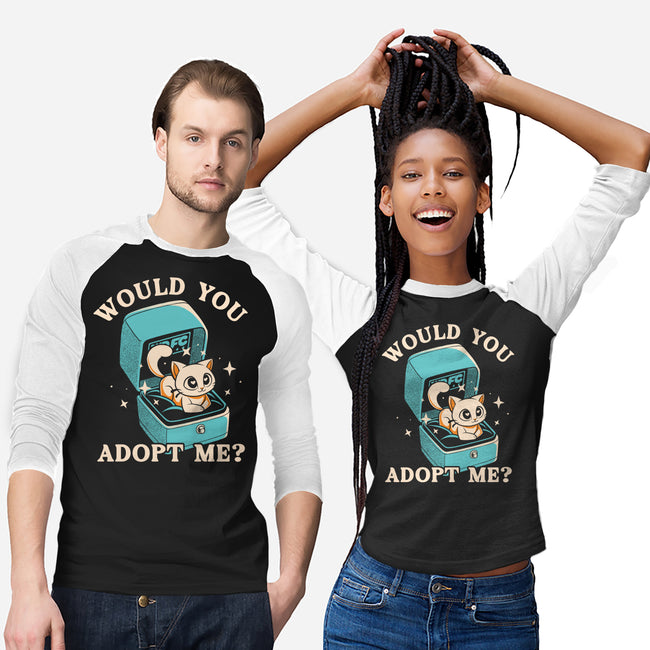 Wold You Adopt Me-Unisex-Baseball-Tee-worlddominationforcats