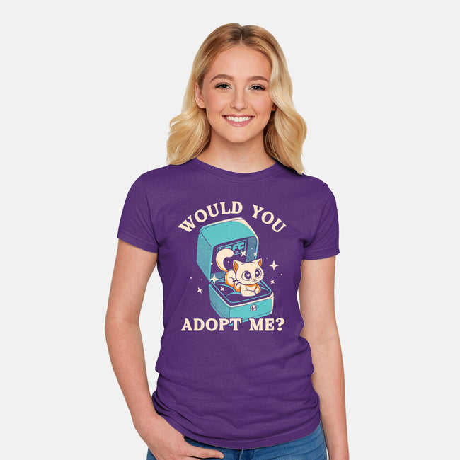 Wold You Adopt Me-Womens-Fitted-Tee-worlddominationforcats