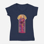 Witch Art Nouveau-Womens-V-Neck-Tee-Samuel