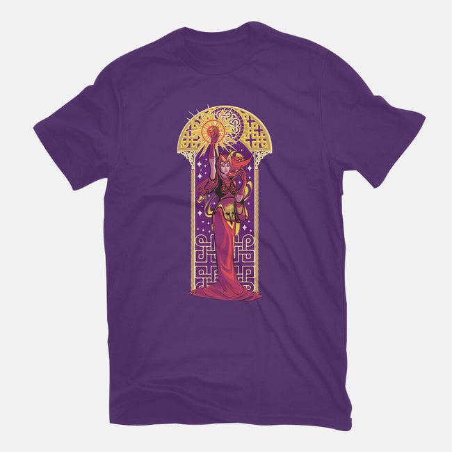 Witch Art Nouveau-Womens-Fitted-Tee-Samuel